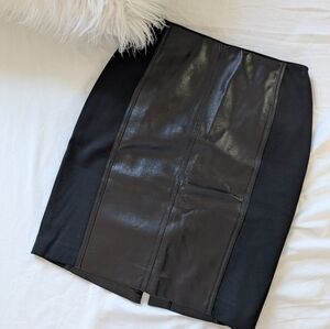WHITE HOUSE BLACK MARKET | Faux Leather Boot Skirt